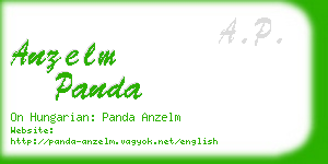 anzelm panda business card